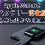 Apple Watchのバッテリー劣化度を確認する方法と交換・売却の判断基準