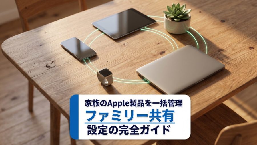 家族のApple製品を一括管理。ファミリー共有設定の完全ガイド